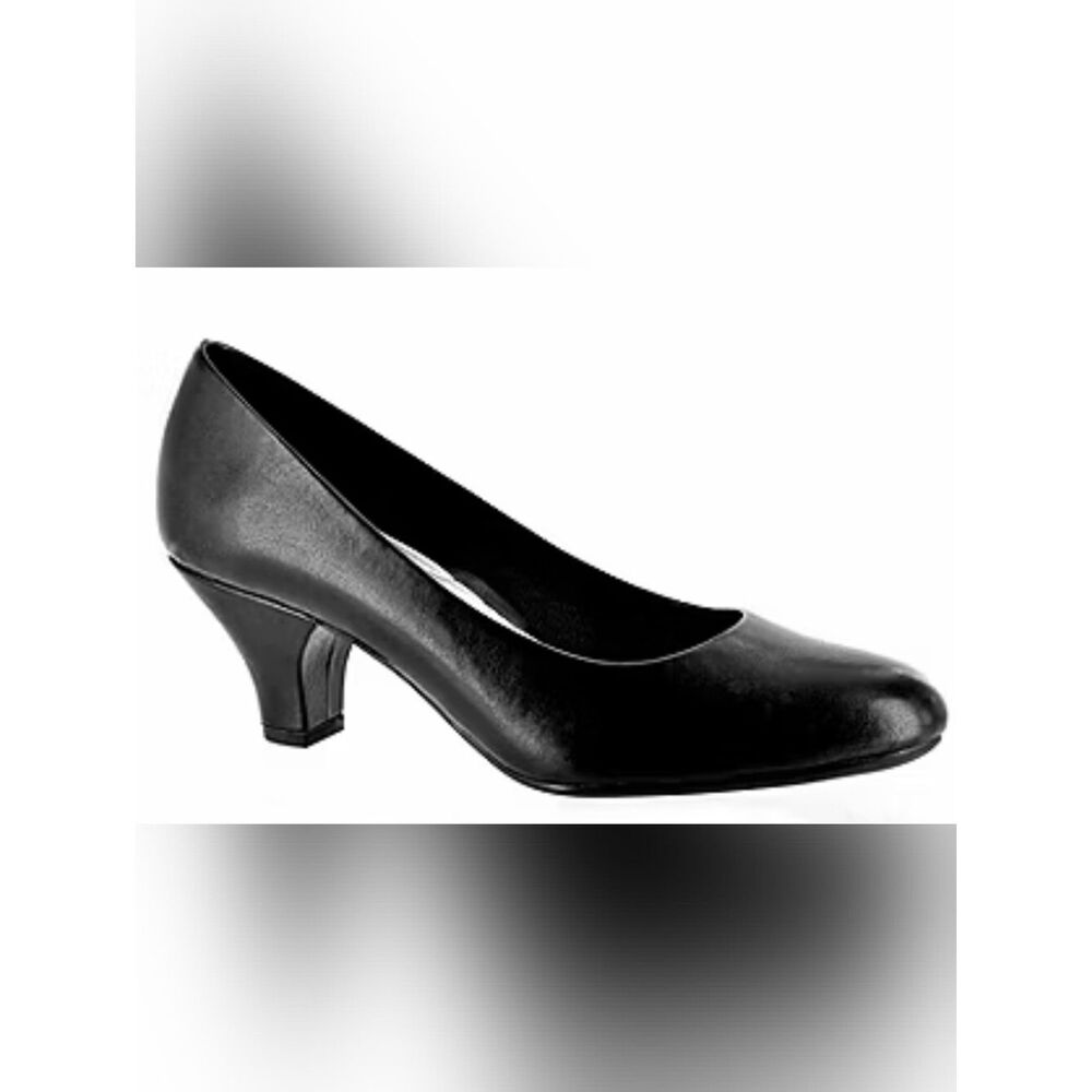 (D-4765) Easy Street Fabulous Womens Round Cone Heel Pumps Sz 9